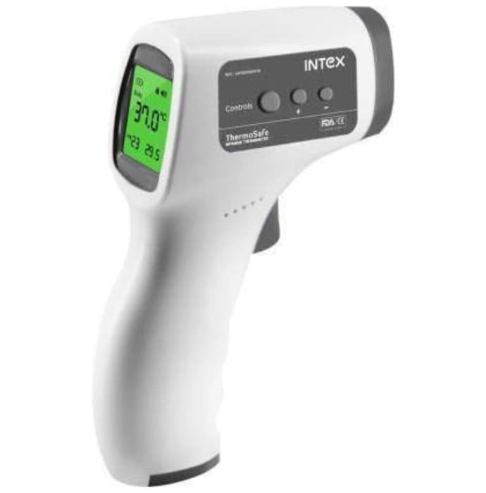 Intex Thermosafe Non-Contact Digital Infra Red Thermometer Gun White, Grey