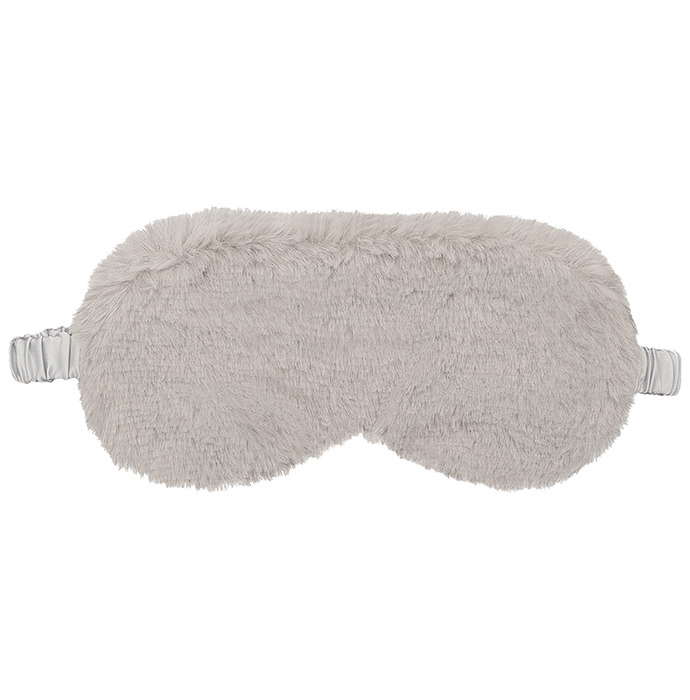 Jenna Fur Sleeping Eye Mask for Insomnia, Meditation, Puffy Eyes and Dark Circles Silk Plain Grey