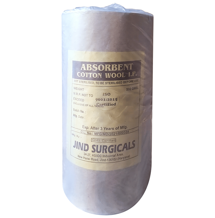 Jind Surgicals Absorbent Cotton Wool (500gm Each)