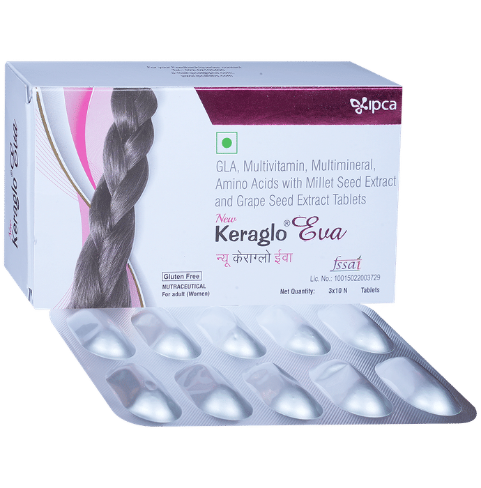 Keraglo Eva Tablet for Adult Women | Hair Fall Treatment