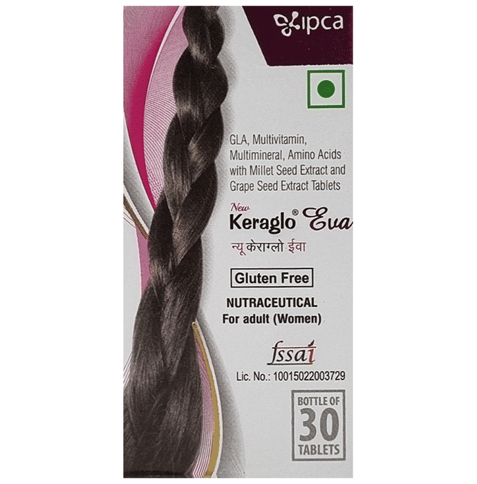 Keraglo Eva Tablet for Adult Women | Hair Fall Treatment Gluten Free