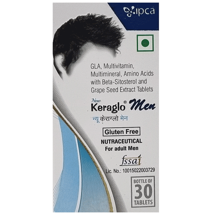 Keraglo Men Tablet with Multivitamin, Multimineral & Natural Extracts Gluten Free