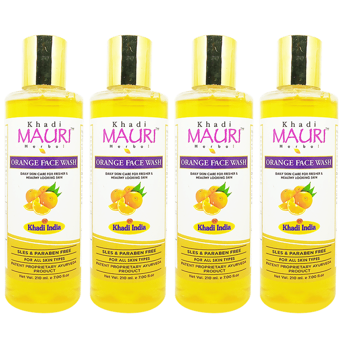 Khadi Mauri Herbal i Orange Face Wash (210ml Each)