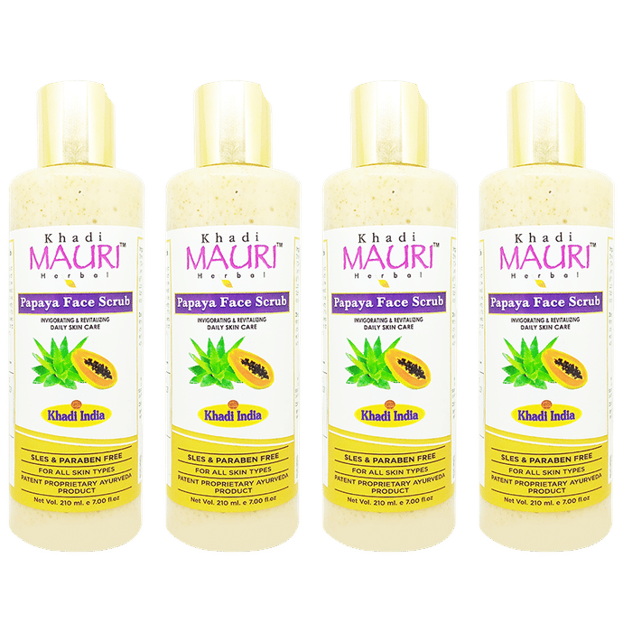 Khadi Mauri Herbal Papaya Face Scrub (210ml Each)