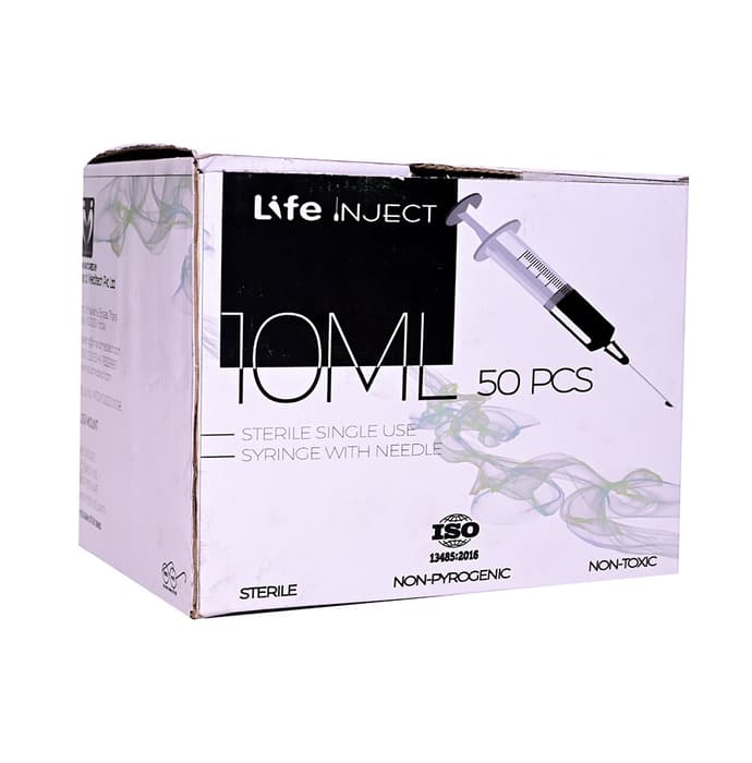 Life Inject 10ML Sterile Single Use Syringe with Needle