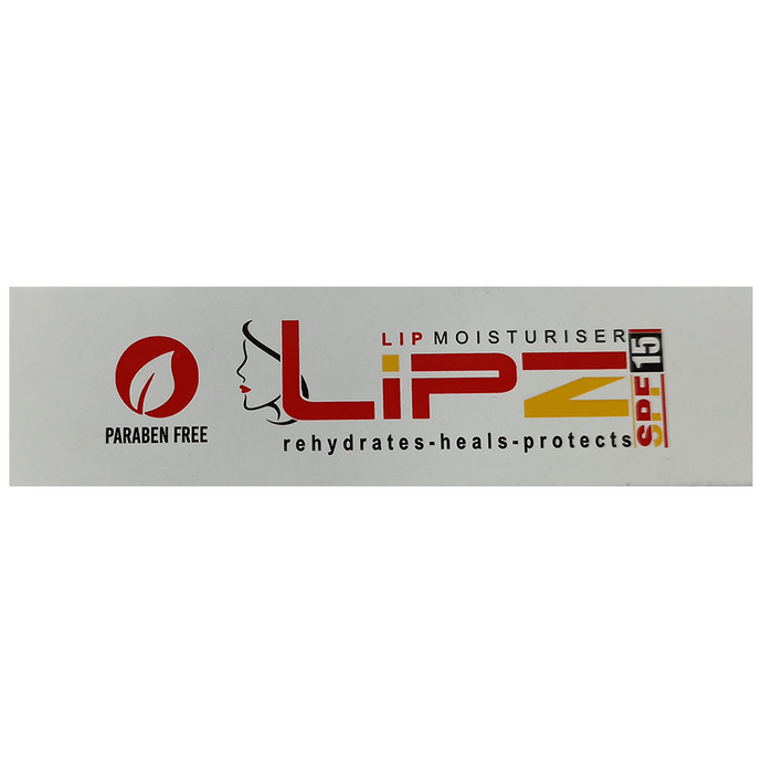 Lipz Lip Moisturiser Paraben Free and SPF 15