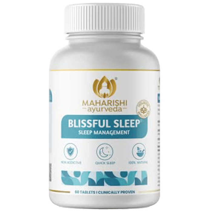 Maharishi Ayurveda Blissful Sleep Tablets, For Sleep Management, Melatonin-Free with Ashwagandha