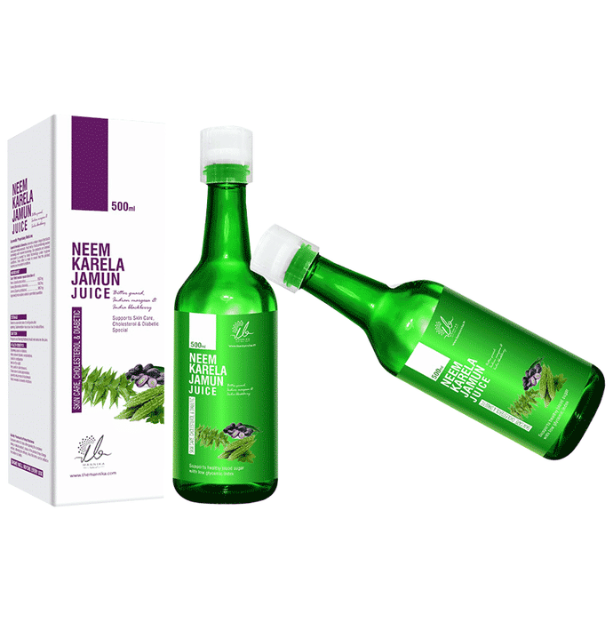 Mannika Naturals Neem Karela Jamun Juice (500ml Each)
