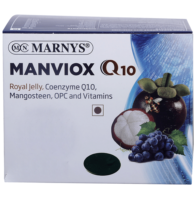 Marnys Manviox Q10 with Royal Jelly, Coenzyme Q10, Mangosteen, OPC & Vitamins