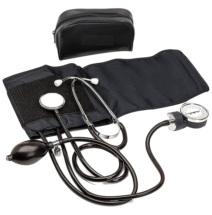 MCP Sphygmomanometer with Stethoscope Black