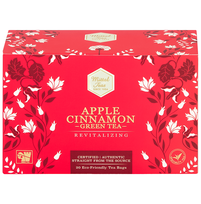 Mittal Teas Apple Cinnamon Green Tea Bags (20 Each)