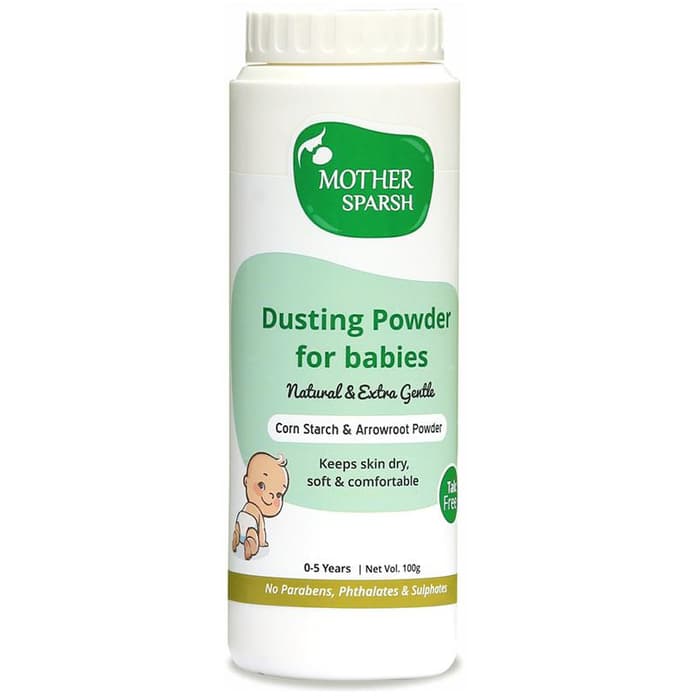 Mother Sparsh Baby Dusting Powder - Talc-Free, Corn Starch &
