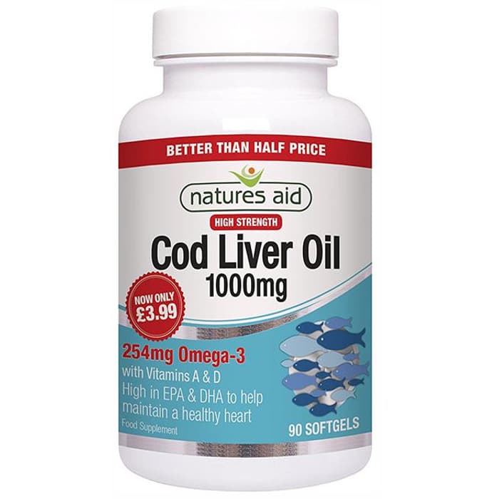 Natures Aid Cod Liver Oil 1000mg Softgels