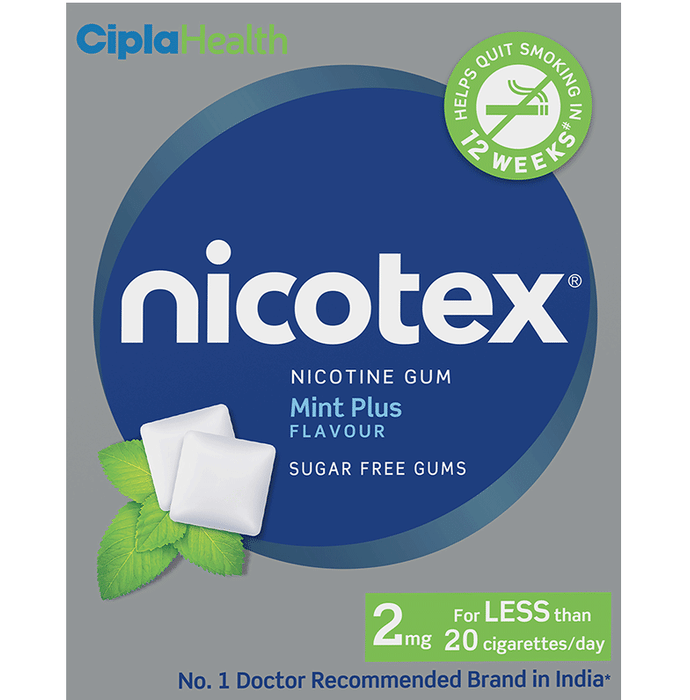 Nicotex Sugar Free Mint Plus Chewing Gums