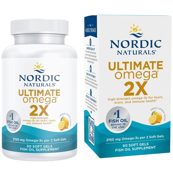 Nordic Naturals Ultimate Omega 3 2x 2150mg Soft Gel Great Lemon