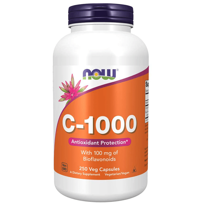 Now C-1000 for Antioxidant Protection | With 100mg of Bioflavonoids | Vegetarian Capsule