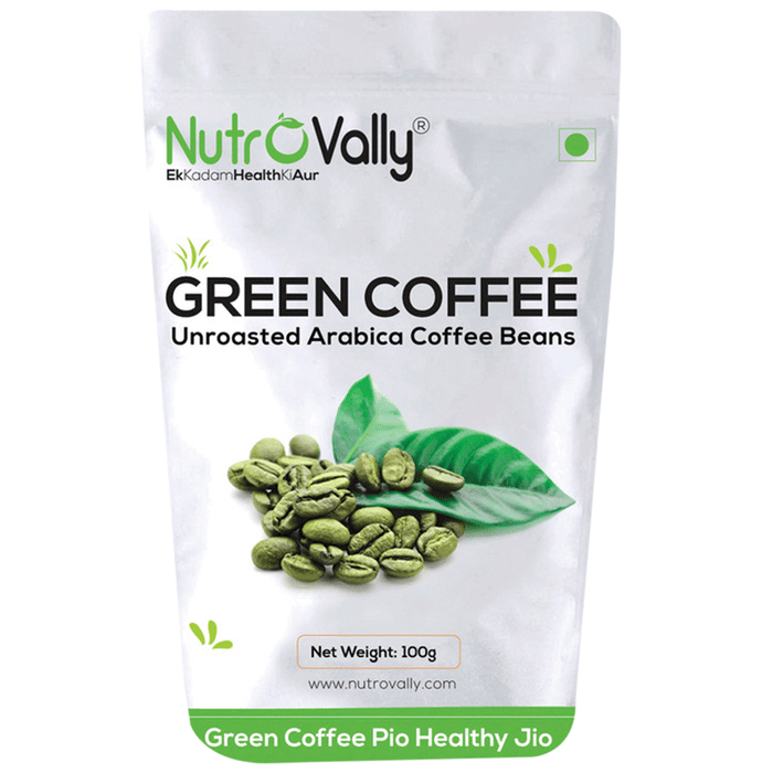 Nutrovally Unroasted Green Coffee Beans for Weight Management (100gm Each)