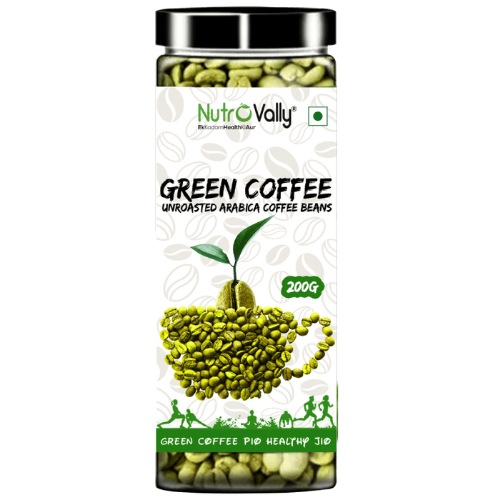 Nutrovally Unroasted Green Coffee Beans for Weight Management (200gm Each)