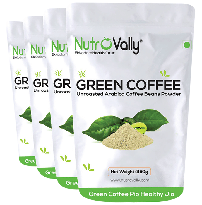 Nutrovally Unroasted Green Coffee Beans Powder (350gm Each)
