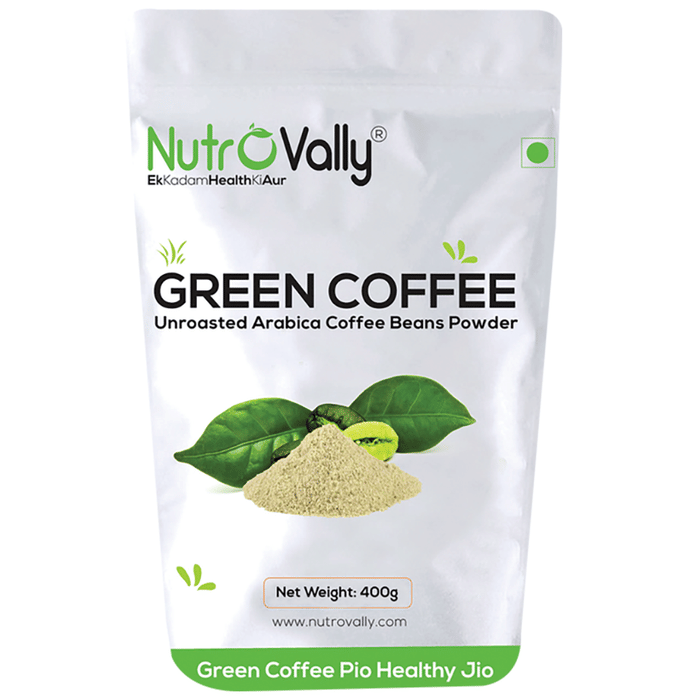 Nutrovally Unroasted Green Coffee Beans Powder (400gm Each)