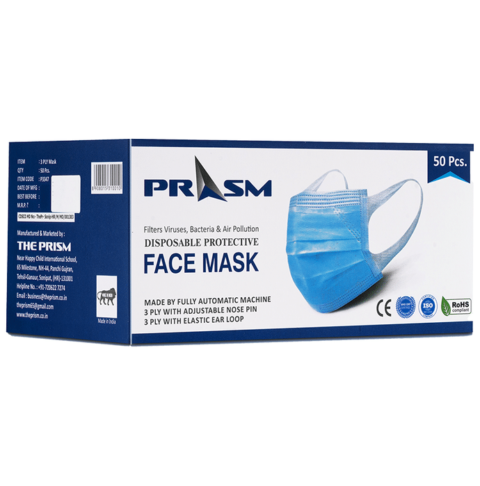 Prism Disposable Protective Face Mask Black