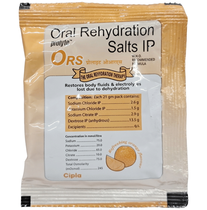 Prolyte ORS for Restoring Body Fluids & Electrolytes | Flavour Powder Refreshing Orange