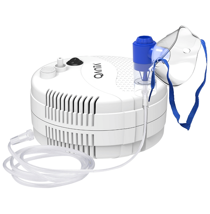 Qanta ACE Piston Compressor Nebulizer Machine with Complete Mask Kit for Adult & Child White