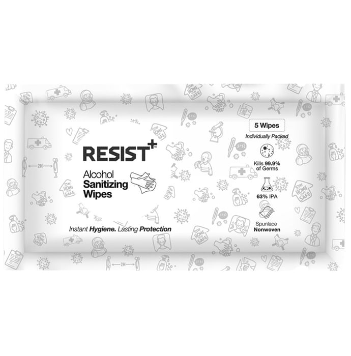 Resist+ Alcohol Sanitizing Wipes (5 Each)
