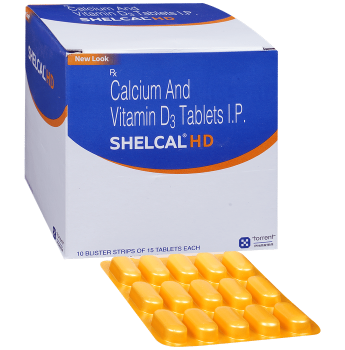 Shelcal - HD Tablet with Calcium & Vitamin D3 | Bone, Joint & Muscle Care