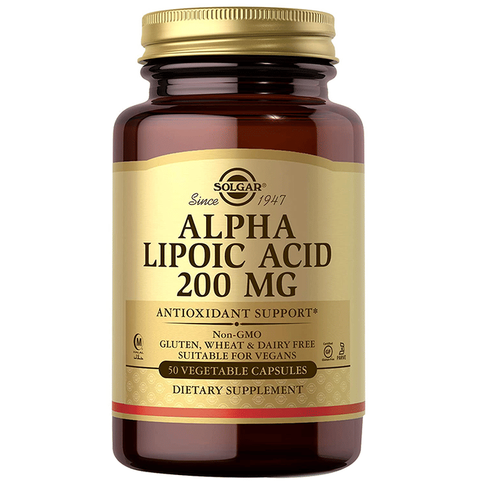 Solgar Alpha Lipoic Acid 200mg Vegetable Capsule