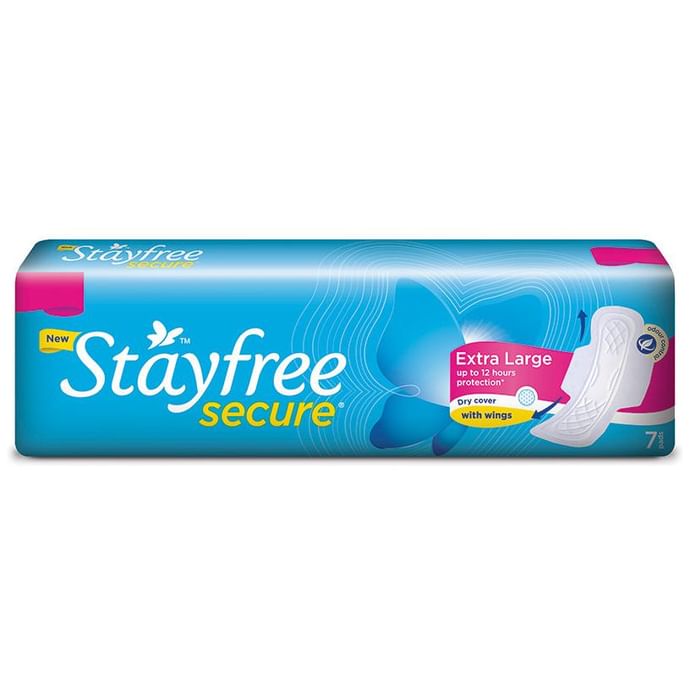 Stayfree Secure Sanitary Pads with Wings | Size XL