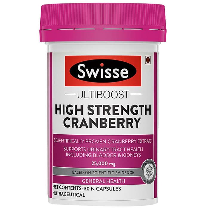 Swisse Ultiboost High Strength Cranberry 25000mg Capsule | Supports Urinary Bladder & Kidney Health