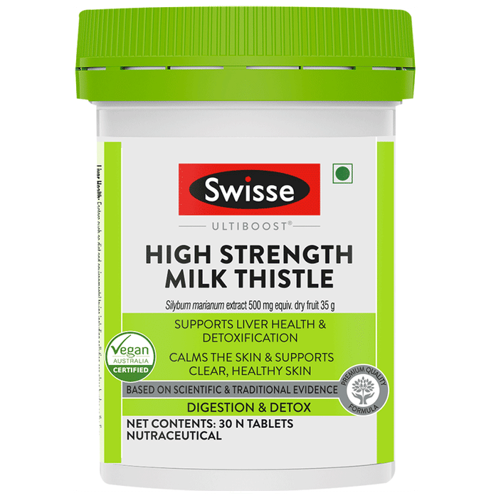 Swisse Ultiboost High Strength Milk Thistle 500mg Tablet for Liver & Stomach Care