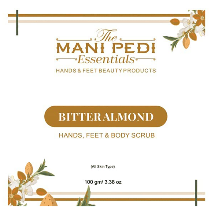The Mani Pedi Essential Bitter Almond Hands, Feet & Body Scrub