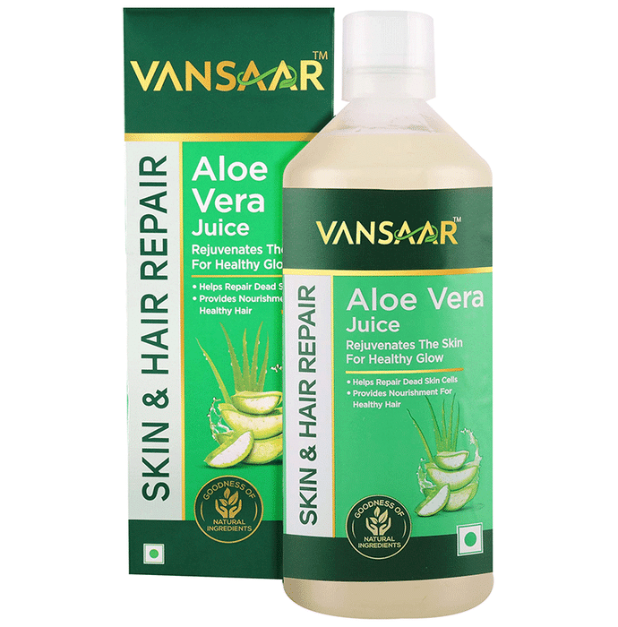 Vansaar Aloe Vera Juice | For Glowing Skin & Healthy Hair| 100% Cold Pressed