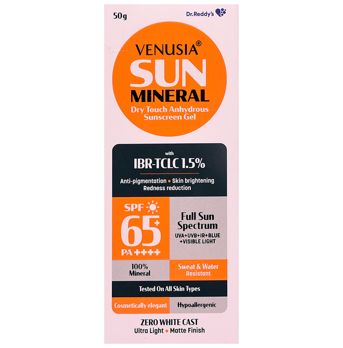 Venusia Sun Mineral Sunscreen Gel SPF 65+ PA++++