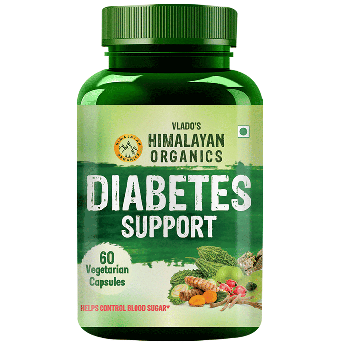 Vlado's Himalayan Organics Diabetes Support Vegetarain Capsule | Helps Control Blood Sugar Levels