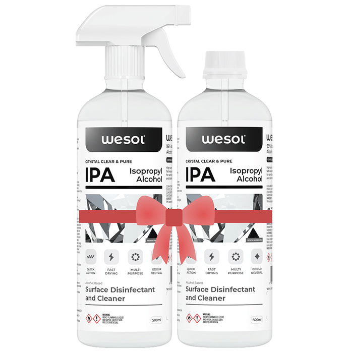 Wesol Crystal Clear & Pure IPA Iso Propyl Alcohol (500ml Each)