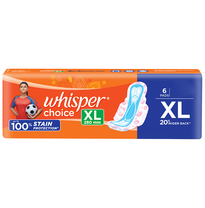 Whisper Choice Wings Sanitary Pads XL