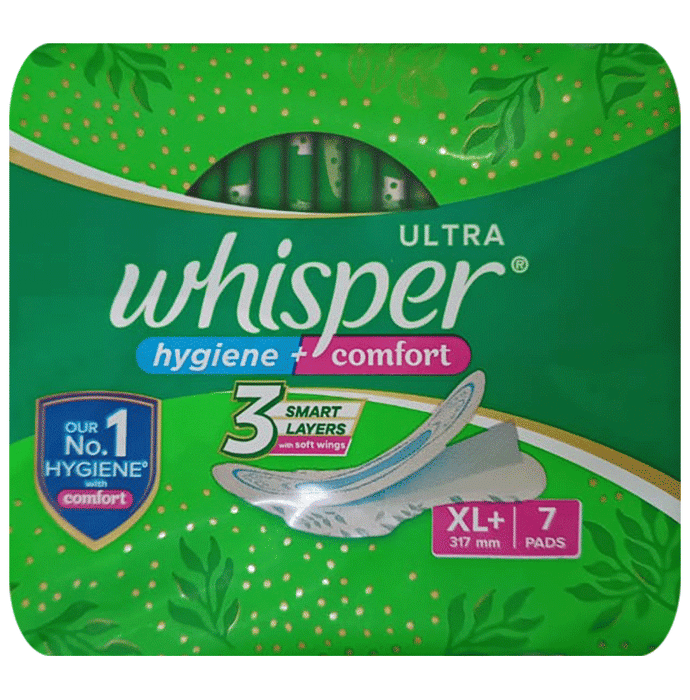 Whisper Ultra Clean Hygiene Comfort Sanitary Pads | Size XL+