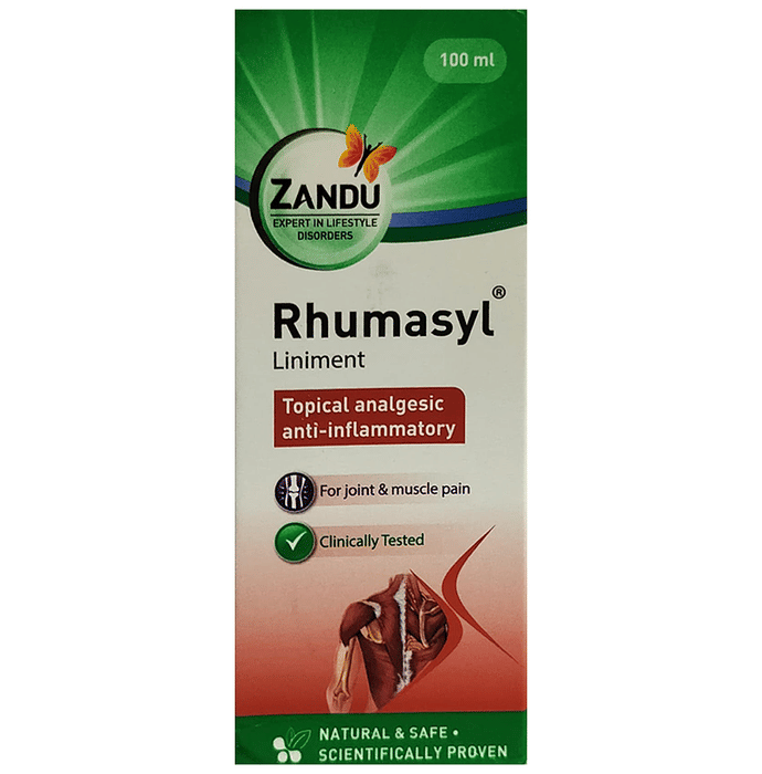 Zandu Rhumasyl Liniment | Topical Analgesic & Anti-Inflammatory | For Joint & Muscle Pain