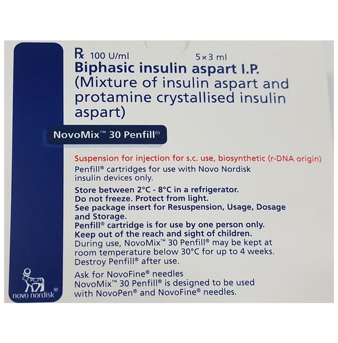 Novomix 30 100IU Penfill (3ml Each)