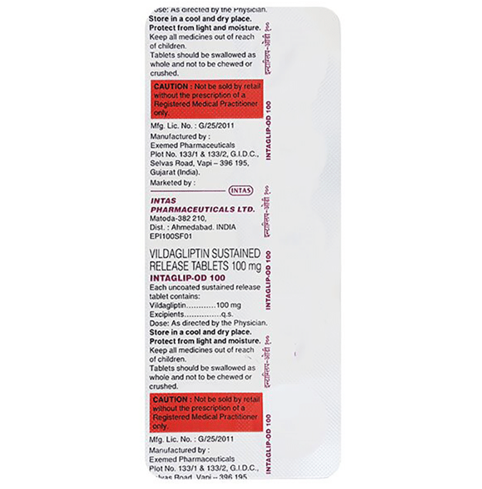 Intaglip OD 100mg Tablet