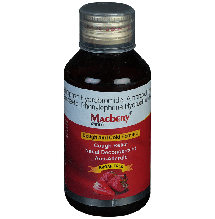 Macbery Syrup Strawberry Sugar Free
