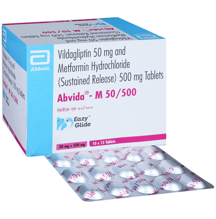 Abvida-M 50/500 Eazy Glide Tablet SR