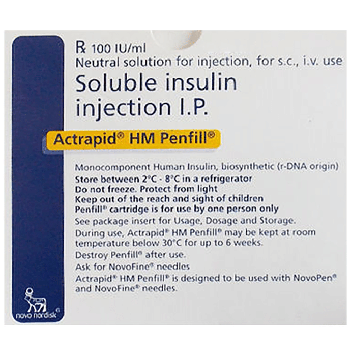 Actrapid HM Penfill (3ml Each)