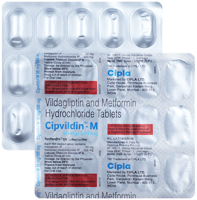 Cipvildin M 500mg/50mg Tablet