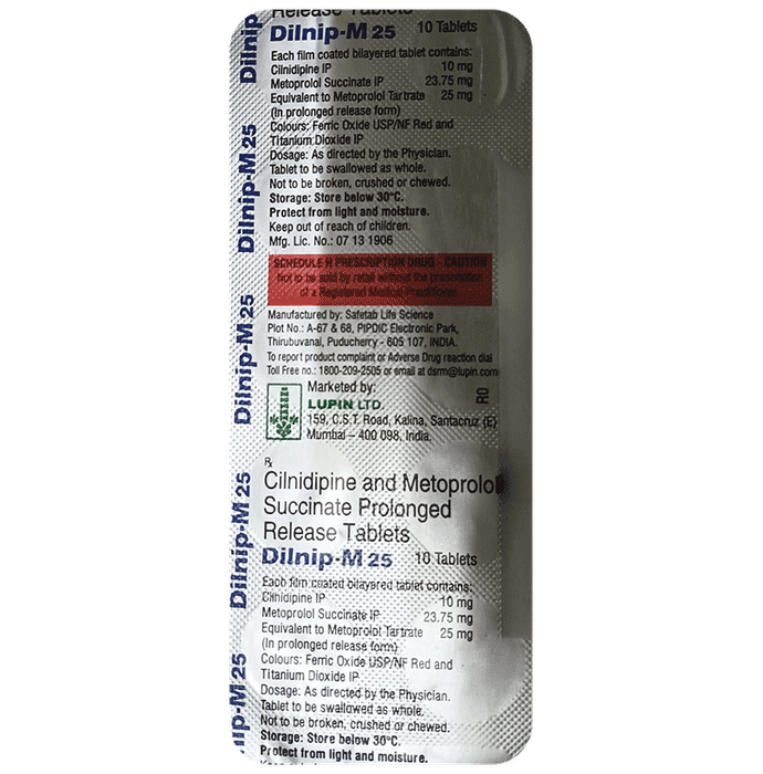 Dilnip M 10mg/25mg Tablet PR