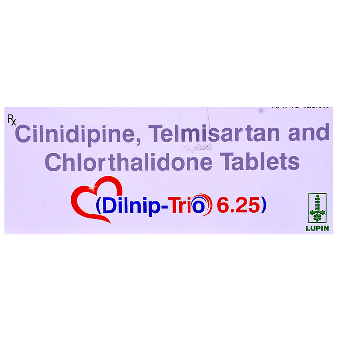 Dilnip Trio 40mg/10mg/6.25mg Tablet