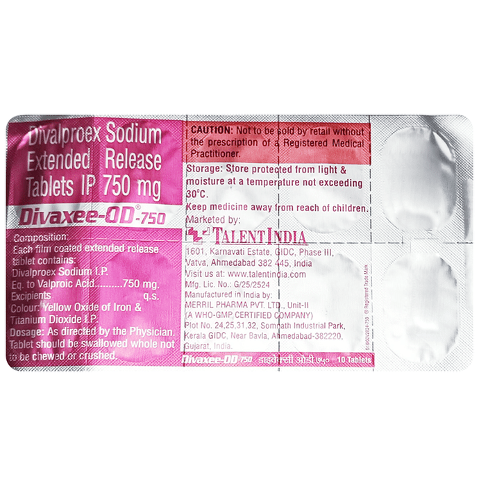 Divaxee-OD 750 Tablet ER